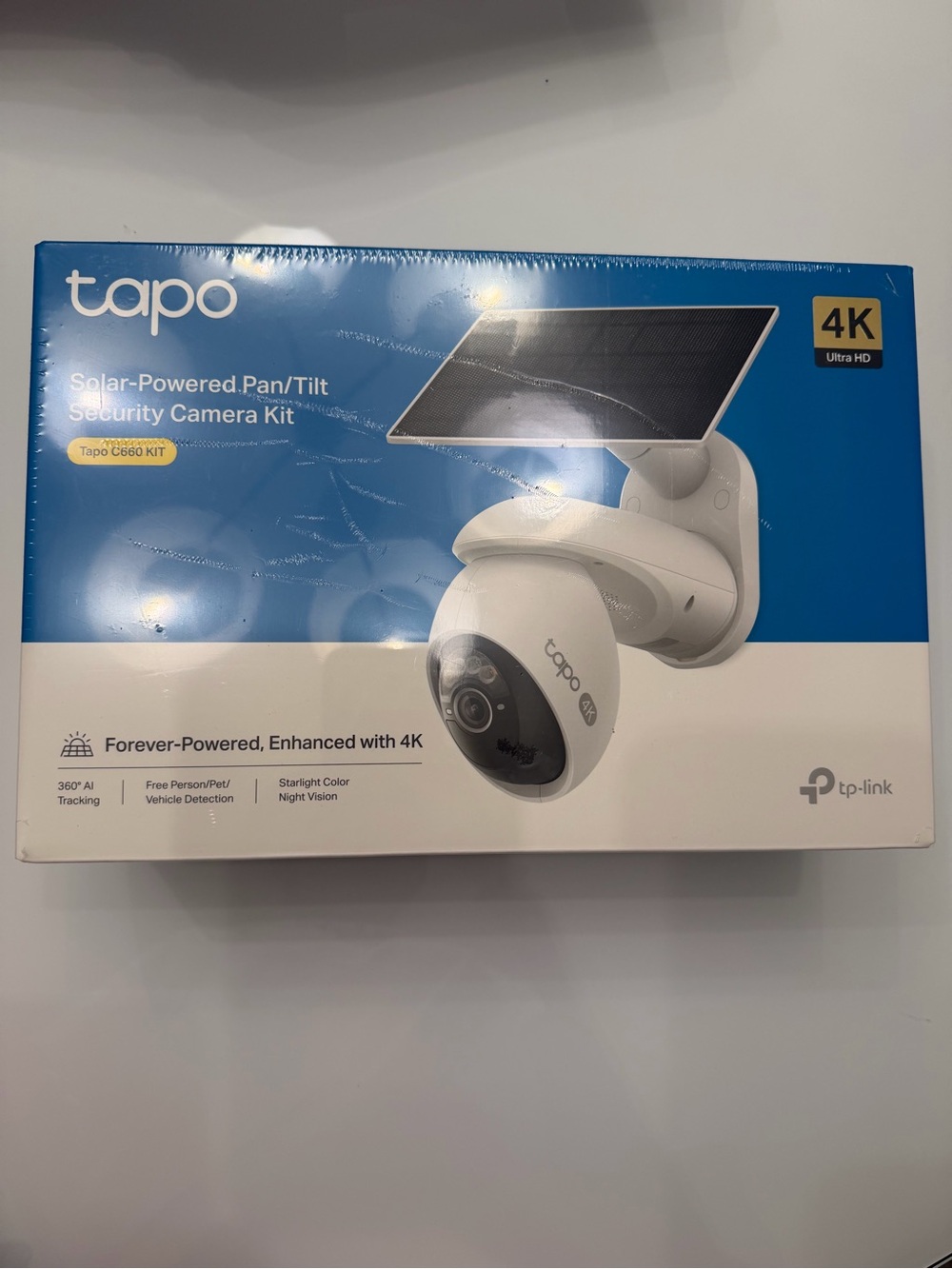 Tapo C660 Kit 4k Ultra HD Outdoor Pan/Tilt Security Camera with Solar Panel